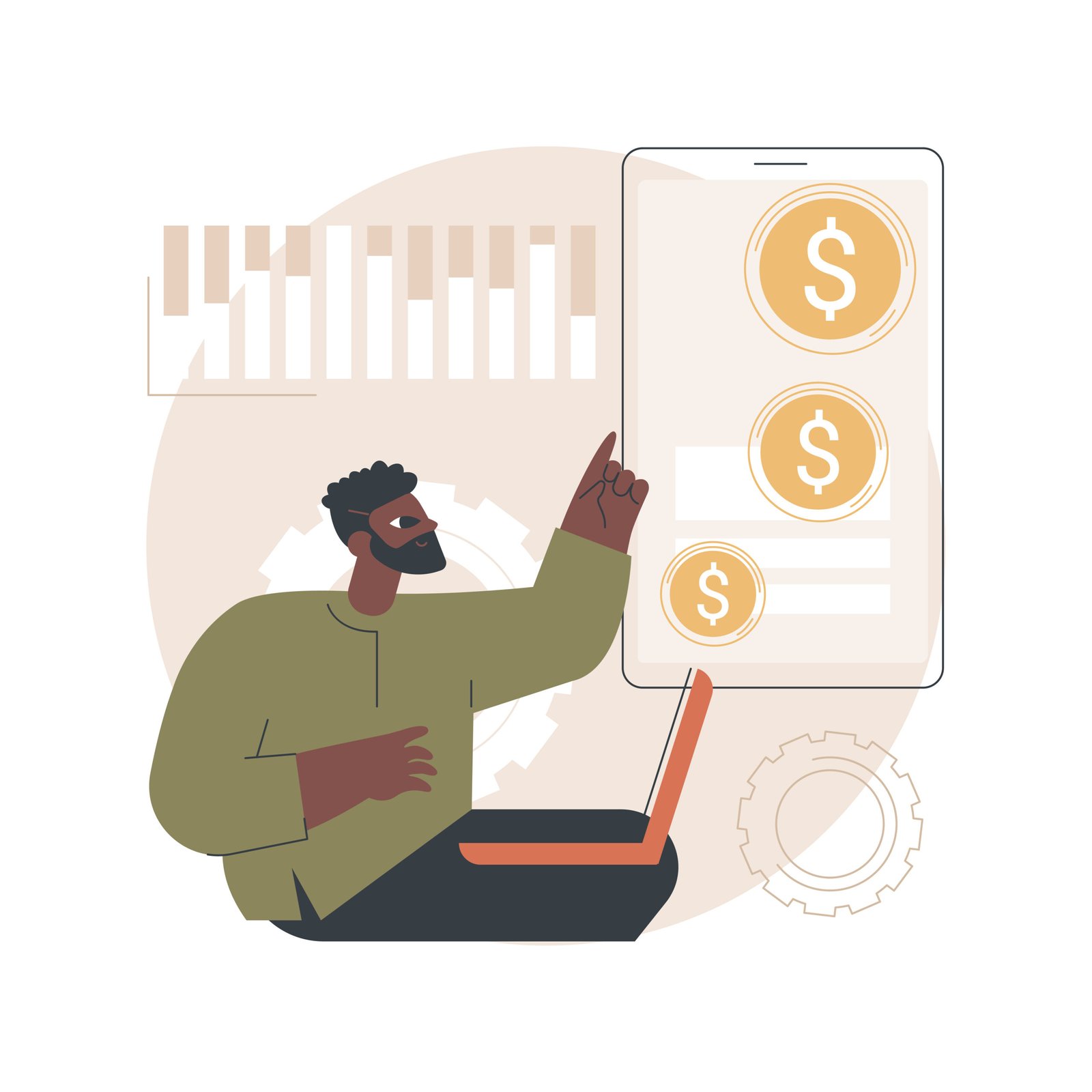 Transactional marketing abstract concept vector illustration. Sales oriented strategy, maximize volume of individual sales, short-term customer relationship, distribution chain abstract metaphor.